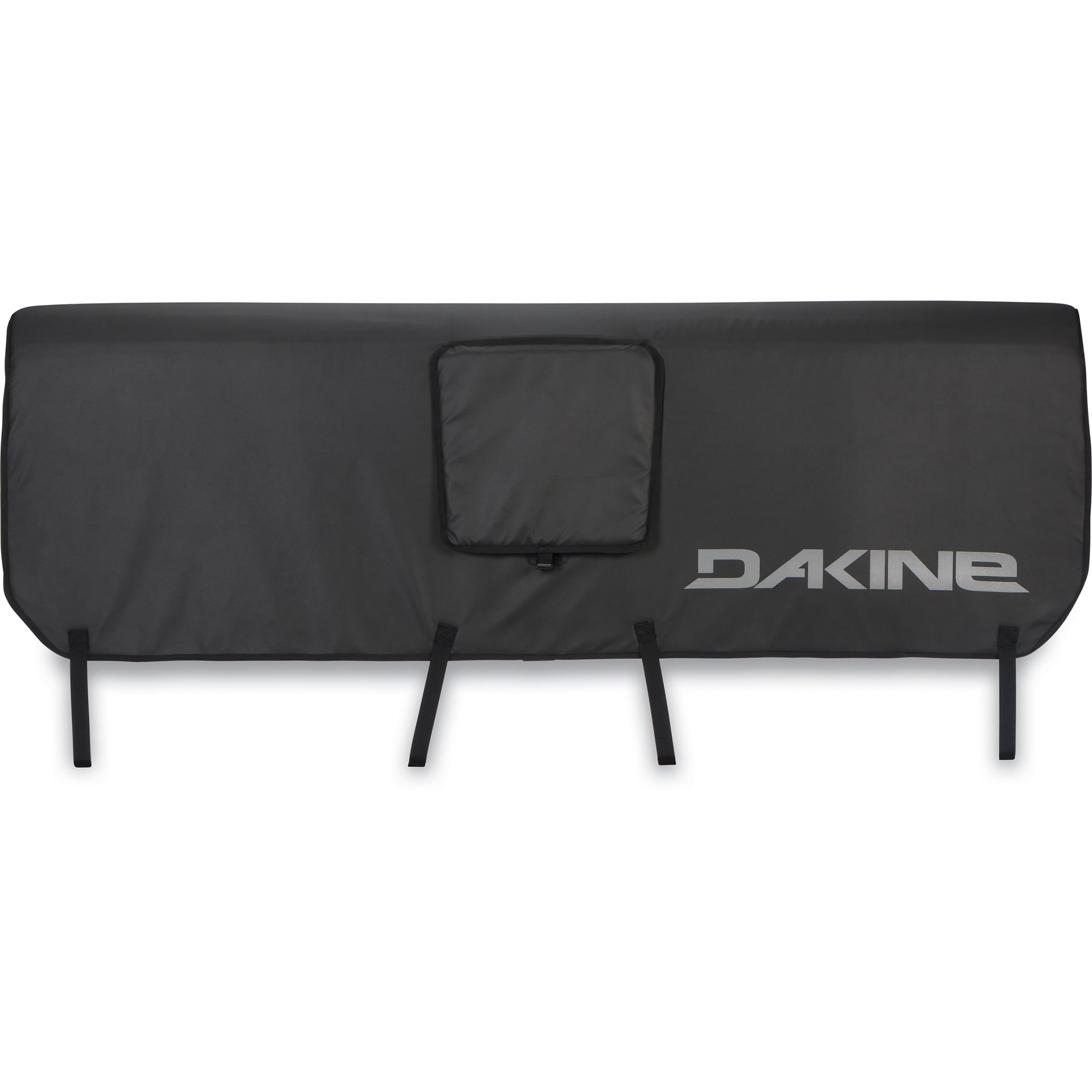 Dakine Pickup Pad DLX black small with bikes secured on a tailgate for safe transport.