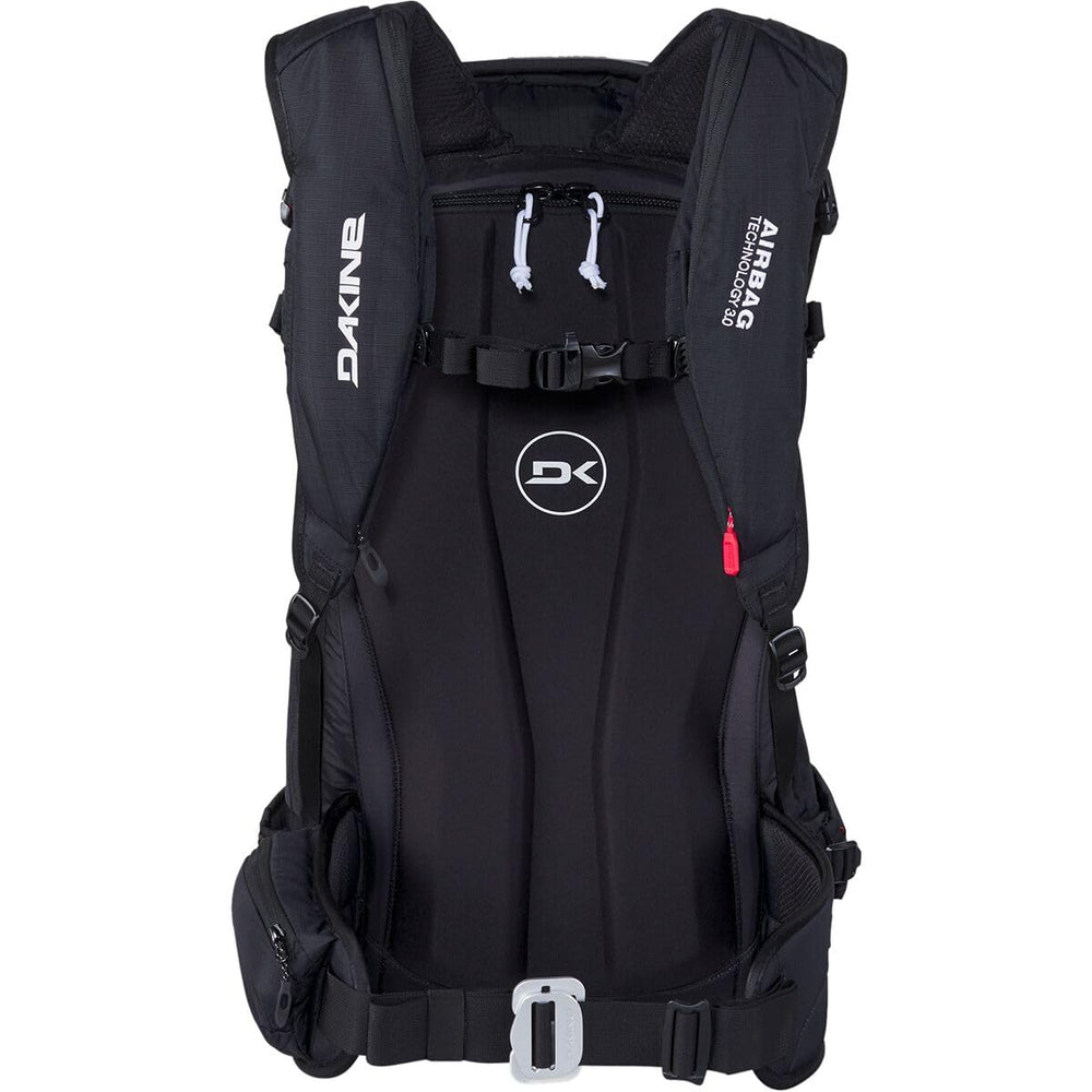 Dakine Poacher R.A.S. 26L, front view panel-loader for fast avalanche tool access.