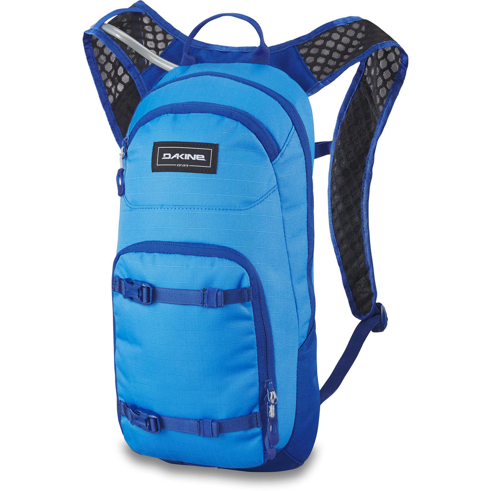 Dakine Session 8L Deep Blue pack front view, ideal for all-day cycling.