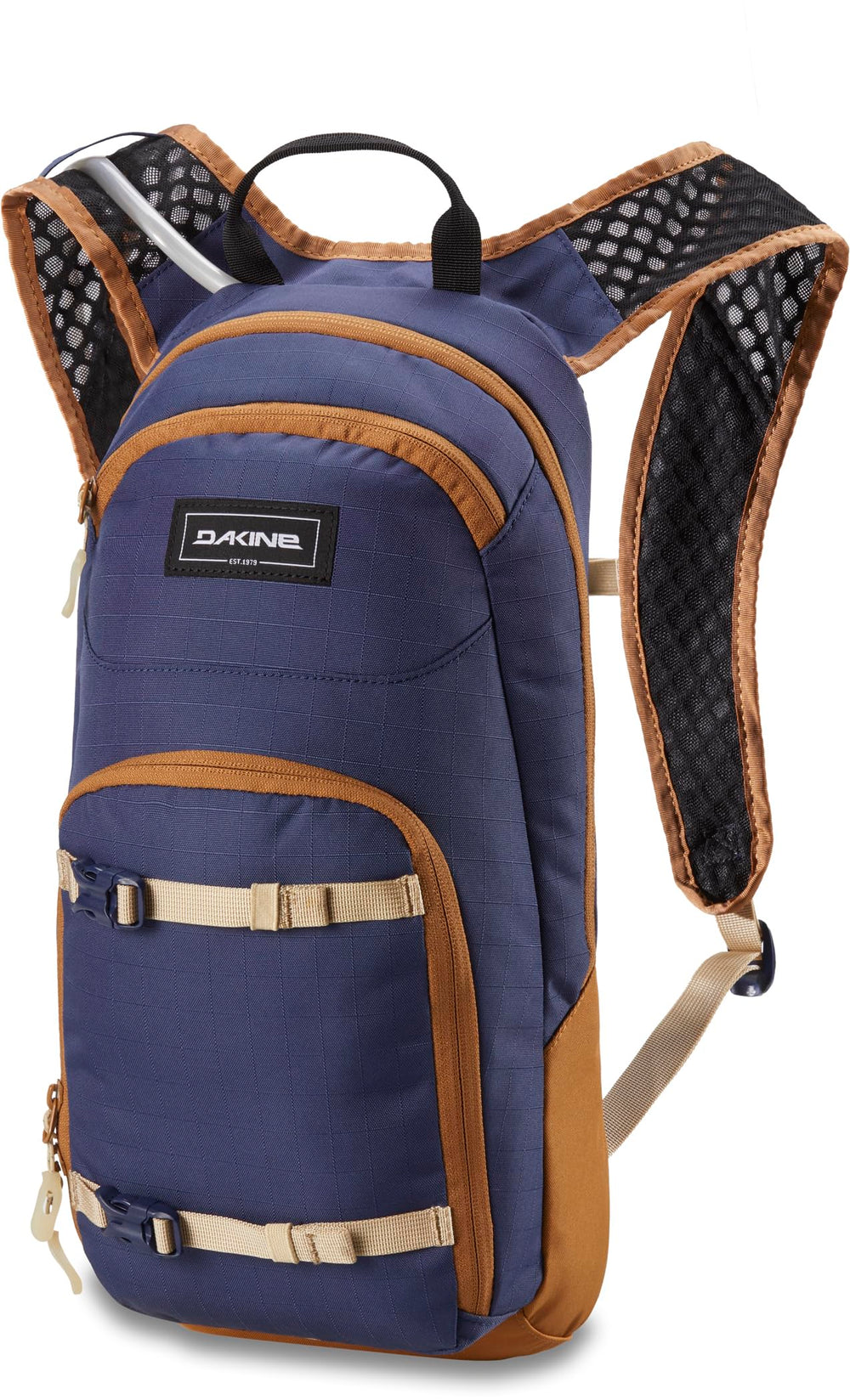 Dakine Session 8L Naval Academy pack with compact storage for all-day cycling.
