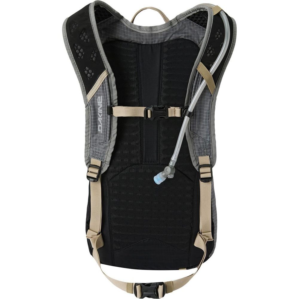 Dakine Syncline 12L back view highlighting breathable back panel comfort.