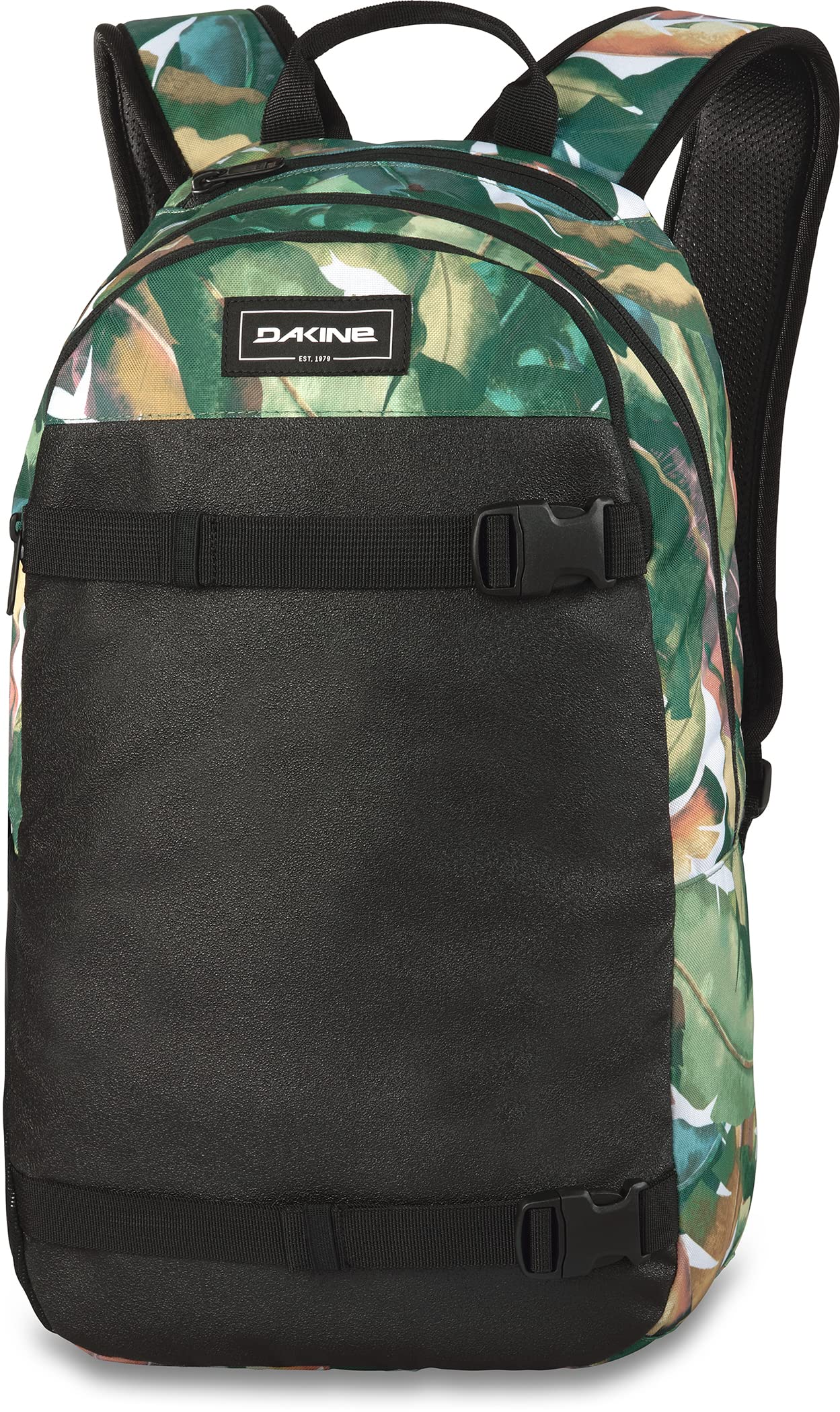 Dakine Urbn Mission 22L Palm Grove front view, versatile daily pack for campus and city commuting.