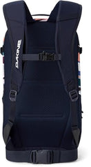 Dakine Heli Pack 12L Night Skyline back view with tool sleeves