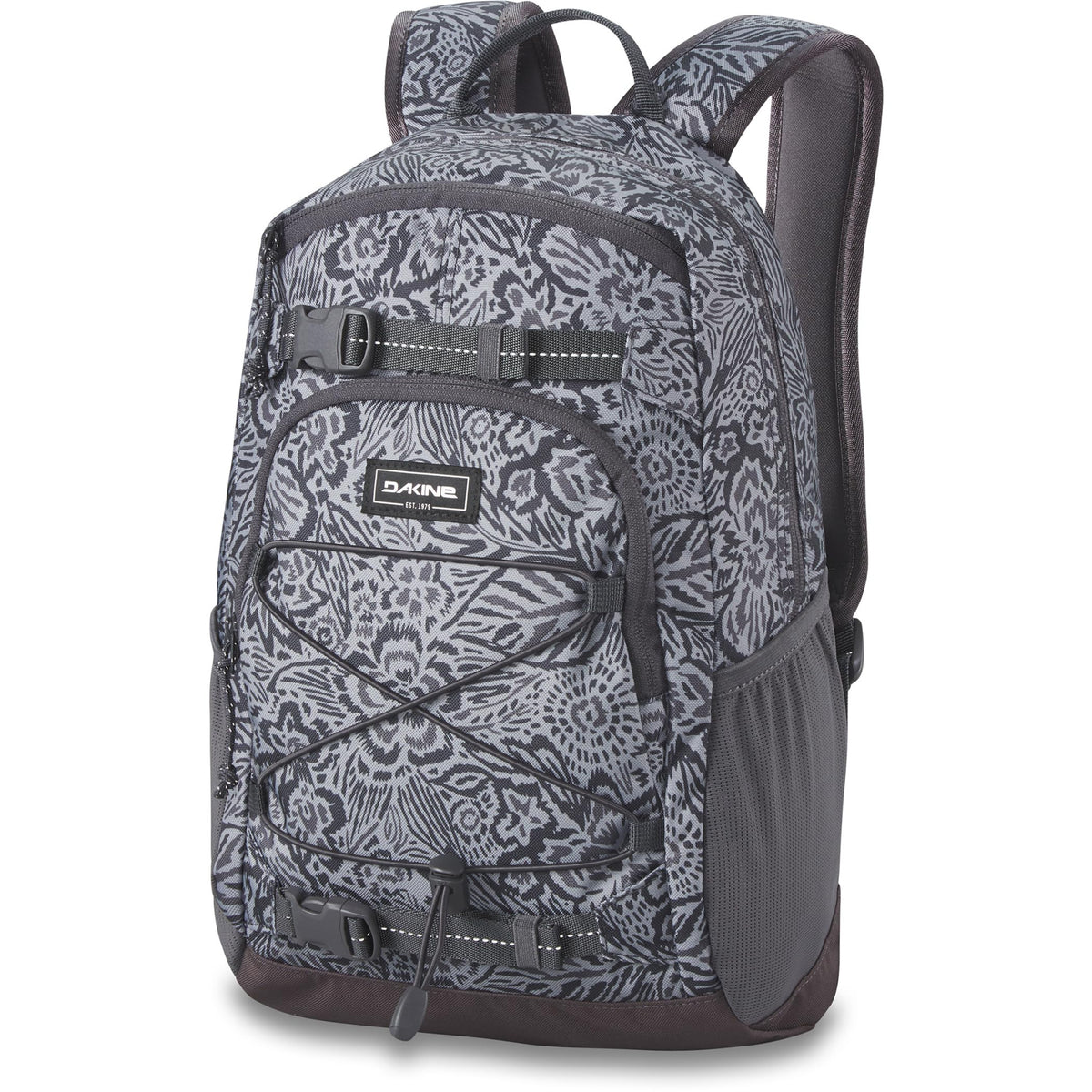 Dakine Youth Grom Pack 13L Petal Maze front view shows durable, kid-friendly design