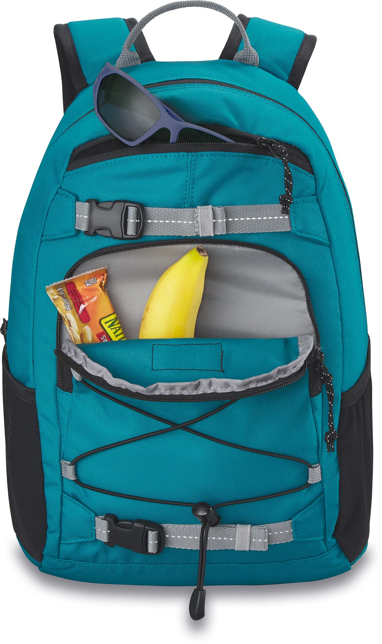 Dakine Youth Grom Pack Reflective webbing details for enhanced visibility.