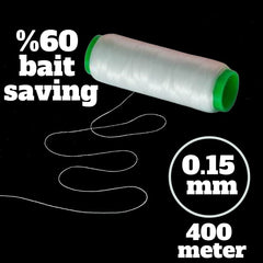 Transparent nylon bait wrap elastic thread on spool