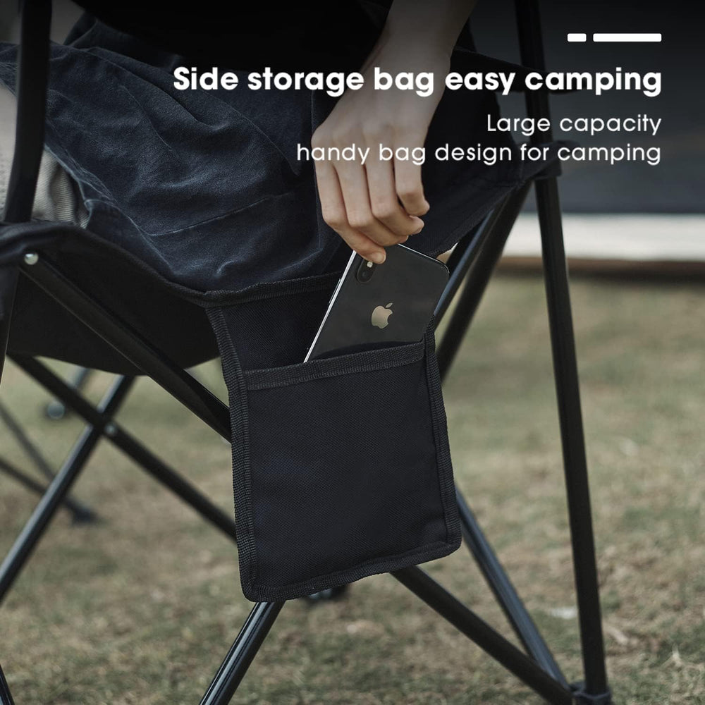 Damei Century 4Pack blue chair at park showing versatile outdoor use.