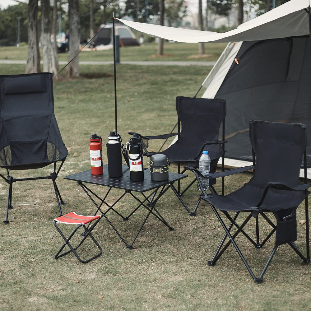 Damei century 4Pack red chair offers an elevated back for support.