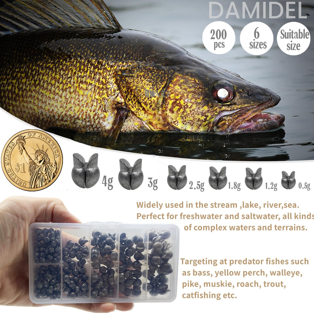 Removable split shot sinker 1/10oz