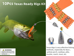 DAMIDEL Texas Rig kit – 7g bullet sinker and worm hooks