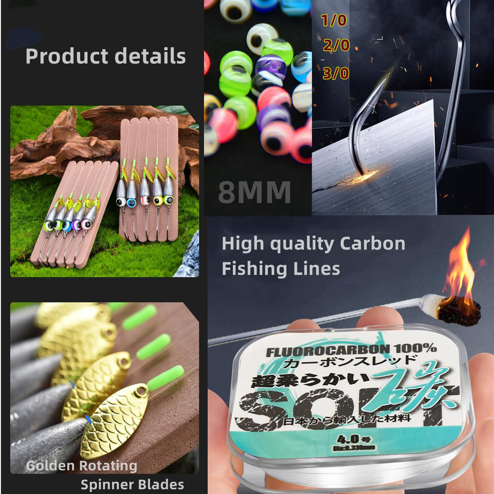 High-strength carbon fishing line in kit