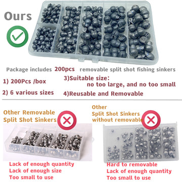 Assorted weights: 1/7oz, 1/9oz, 1/10oz, 4/50oz, 1/25oz, 1/50oz