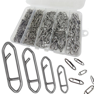 Damidel 280-piece stainless steel fishing power speed clips box