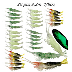Soft durable TPE material texture of shrimp lures
