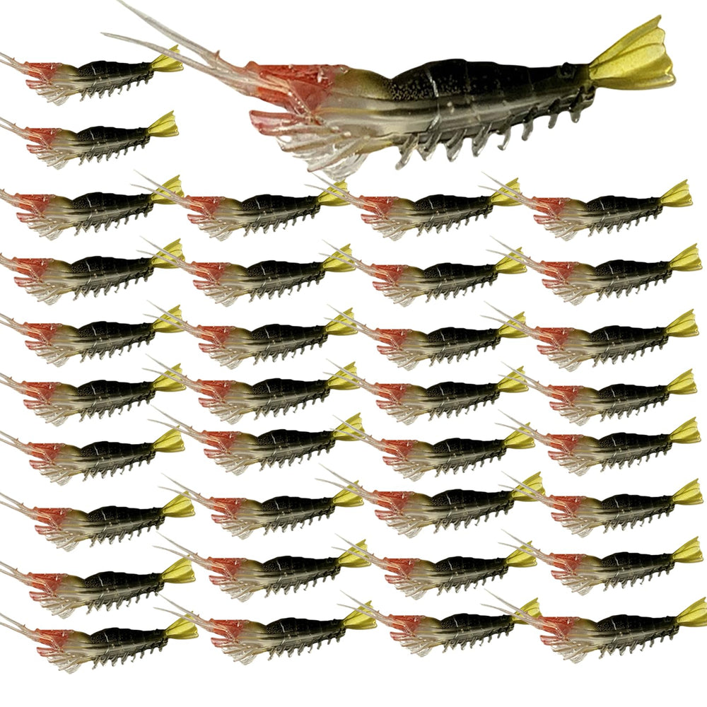 DAMIDEL 30Pcs soft plastic lures kit with luminescent shrimp lures
