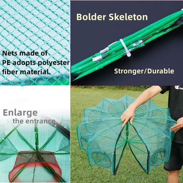 Trap folded to 16in x 10in x 2in for portability