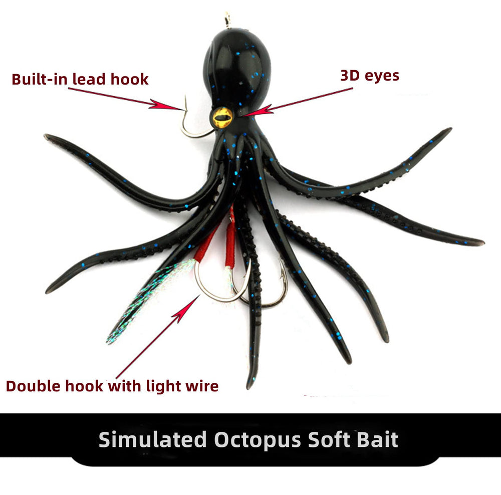 Close-up of octopus lure with 3D holographic eyes