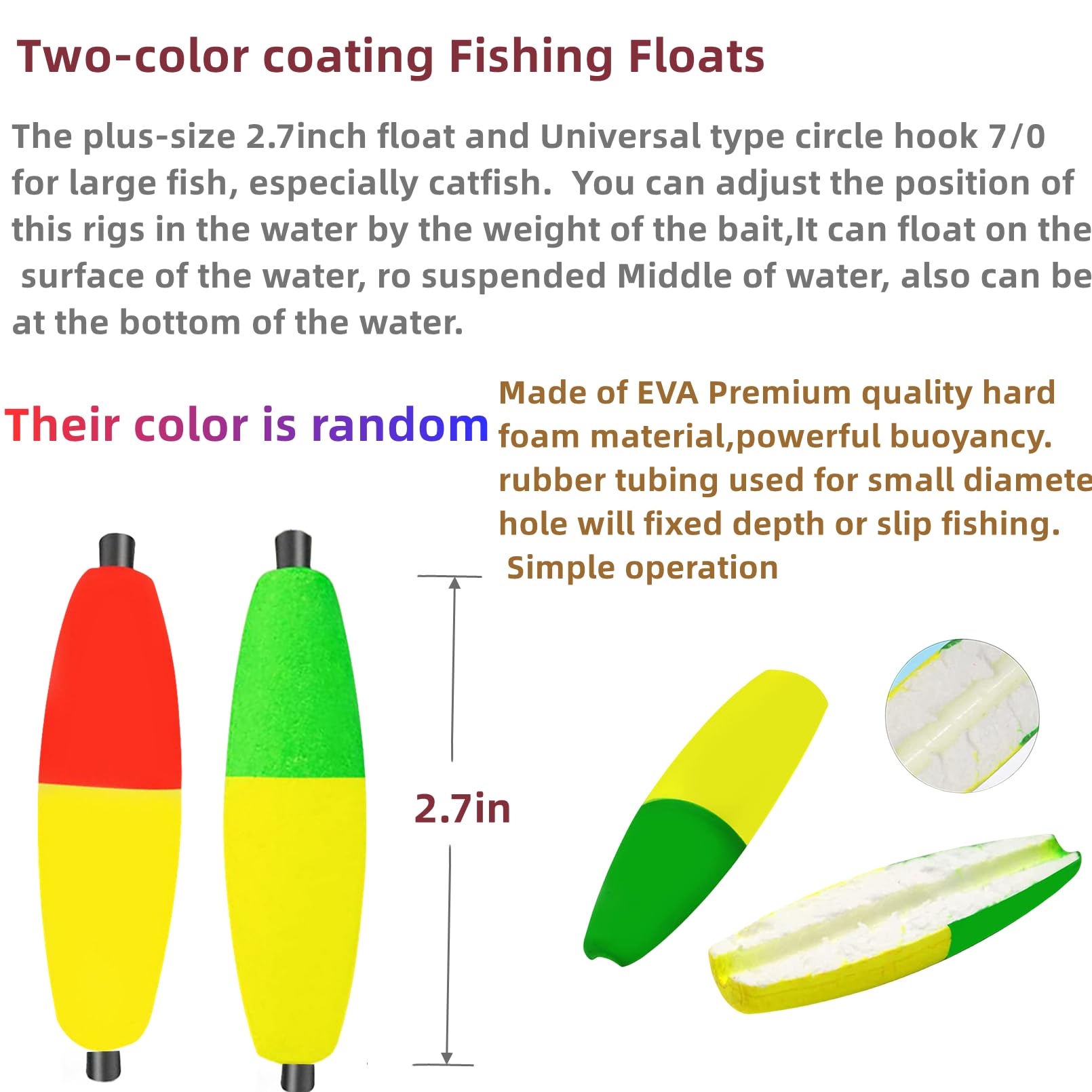 Rigs position adjustable with Fishing Bobber Stoppers