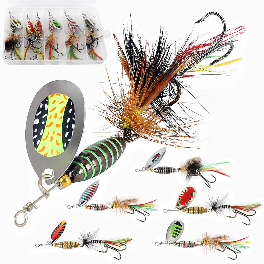 Damidel 6-piece fly fishing strikers kit image 01 – 1/4oz and 1/3oz mixed lures