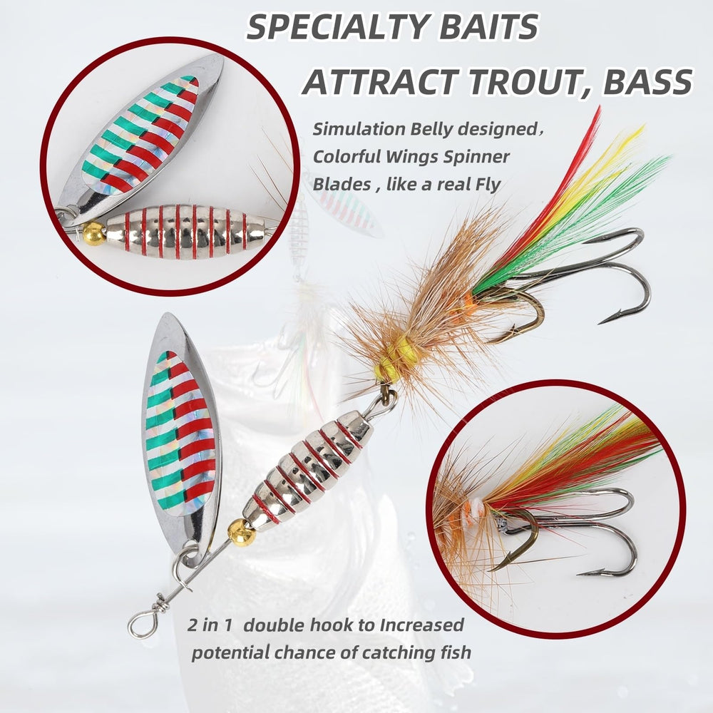 Lures targeting predator fish such as bass, trout, pike and muskie