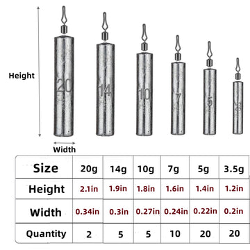 Boxed 62-piece set of fishing sinkers with mixed weight sizes.