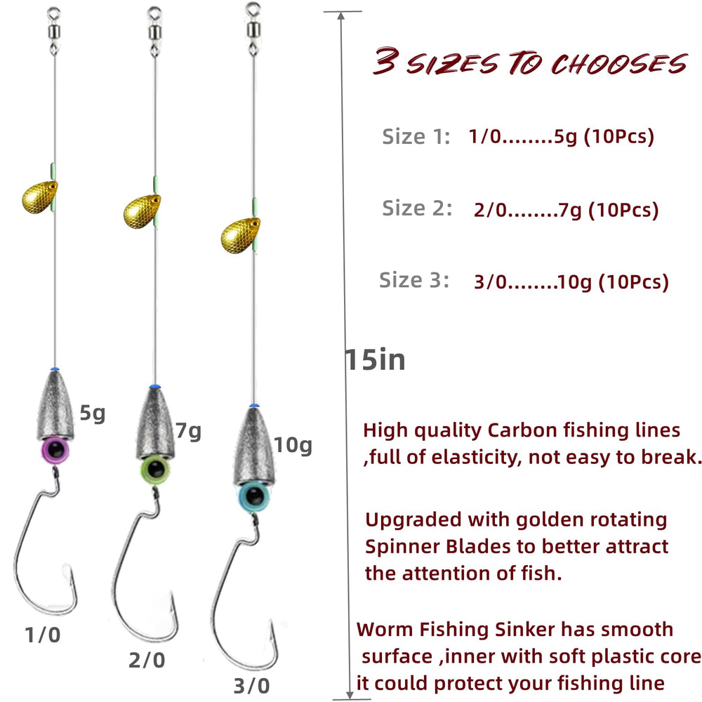 High-strength carbon fishing line used in the rigs