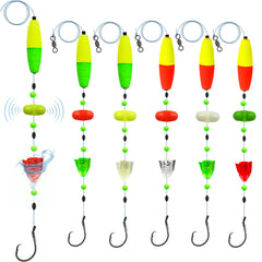 DAMIDEL 6-piece catfish fishing rigs kit with assorted colors