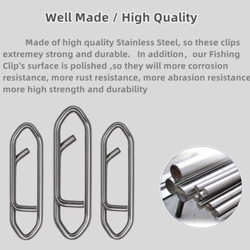 Diamond-shaped quick-open lock design on fishing clips