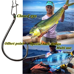 DAMIDEL octopus fishing hooks size 8/0 in 200-piece box