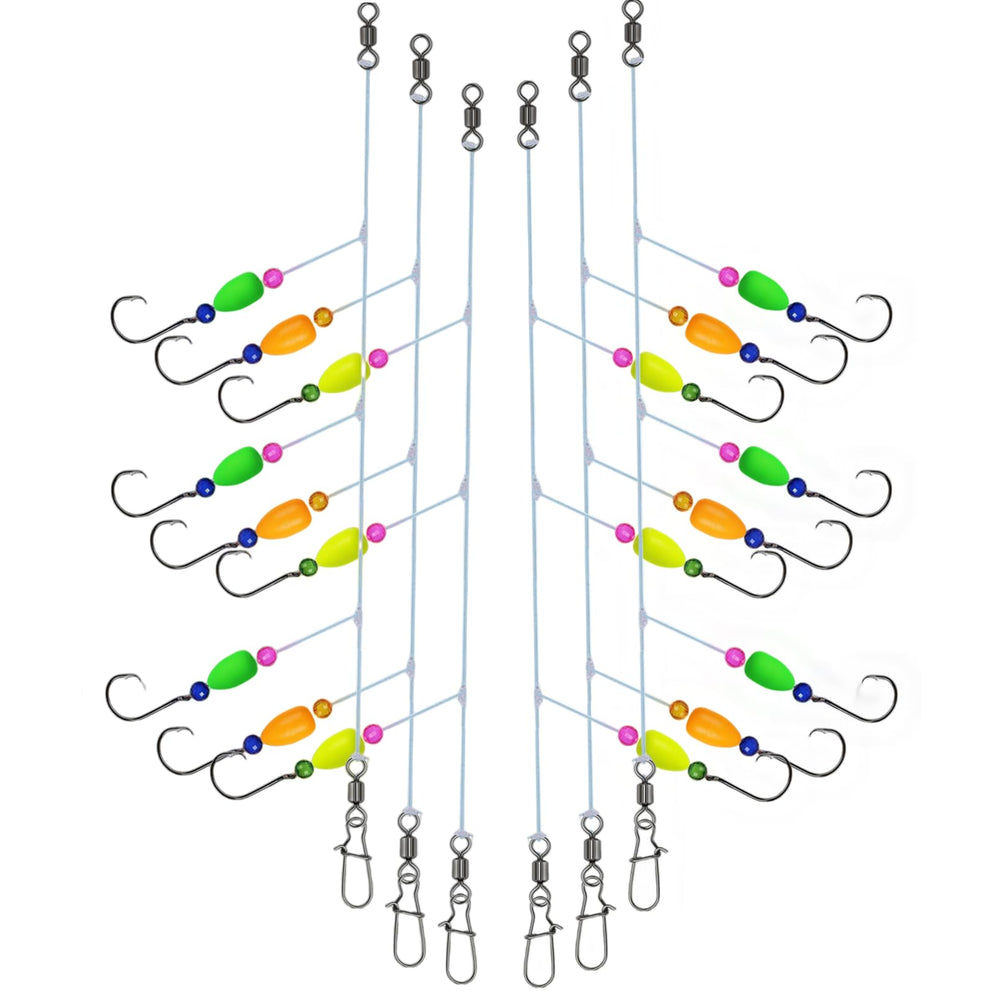 Six rigs laid out showing random colors