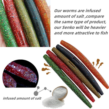 Black Blue Flake color mix for Wacky Worms
