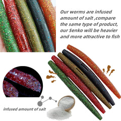 Black Blue Flake color mix for Wacky Worms