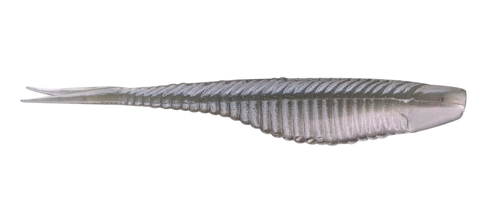 Damiki Armor Shad 2.5-inch ribbed texture improves bite holds.