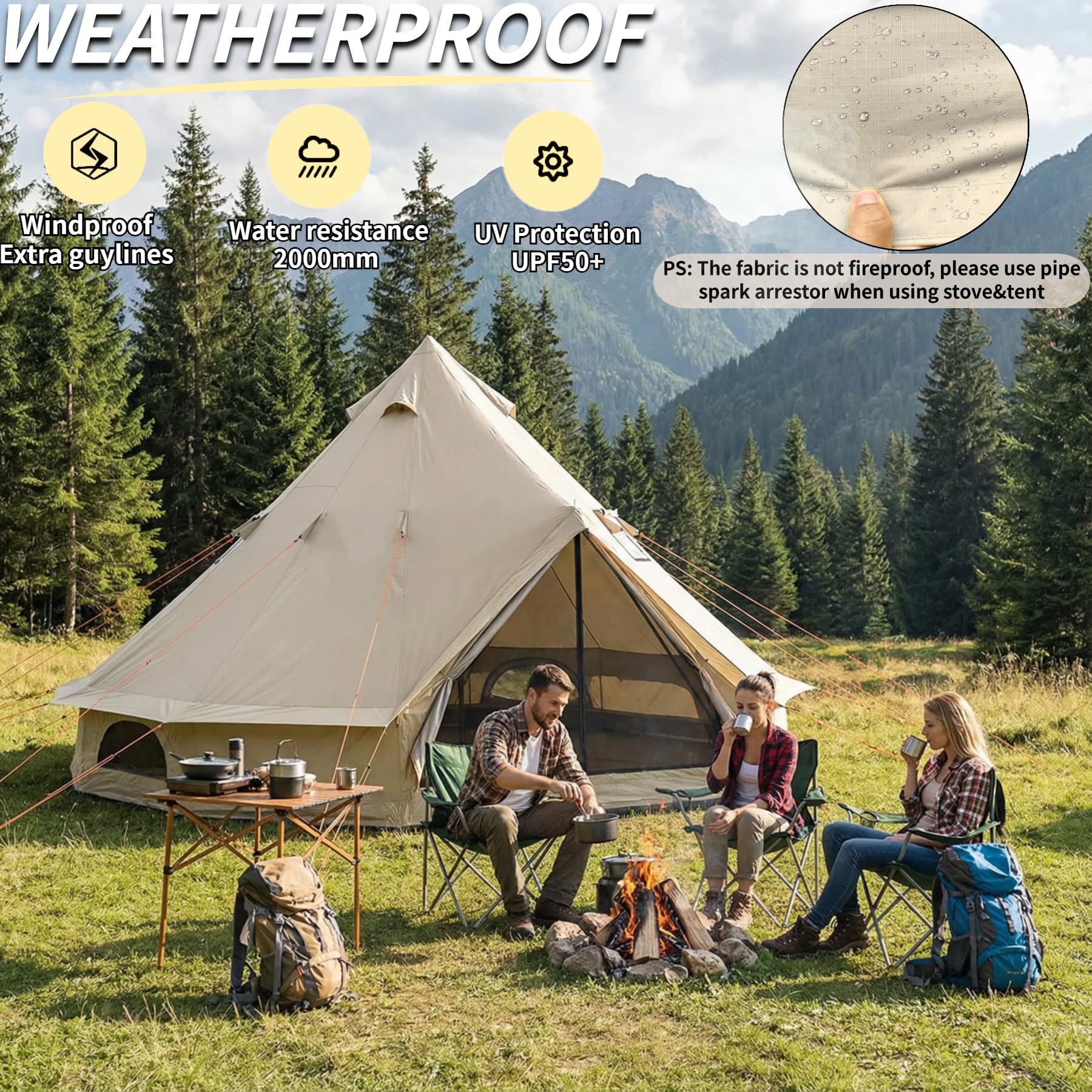 DANCHEL OUTDOOR B2 stove jack ready for winter hot tent use