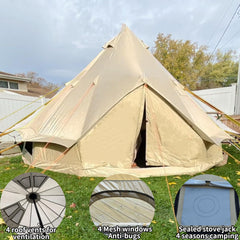 DANCHEL OUTDOOR B2 windproof guylines and interlocking poles securing setup