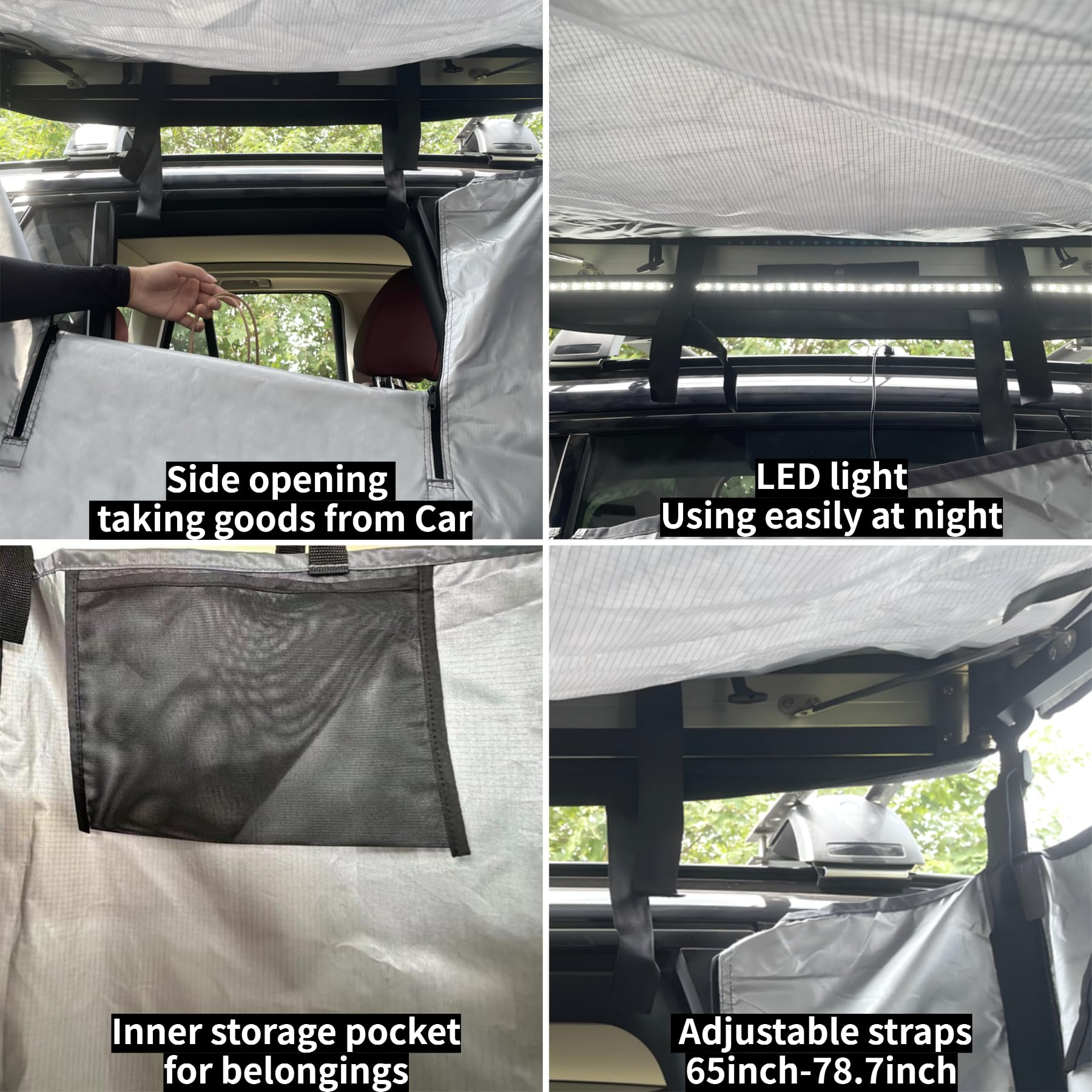 DANCHEL OUTDOOR height-adjustable design fits multiple vehicle heights.