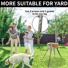 DANCHEL OUTDOOR HS6 foldable legs setup demonstrates quick height adjustment
