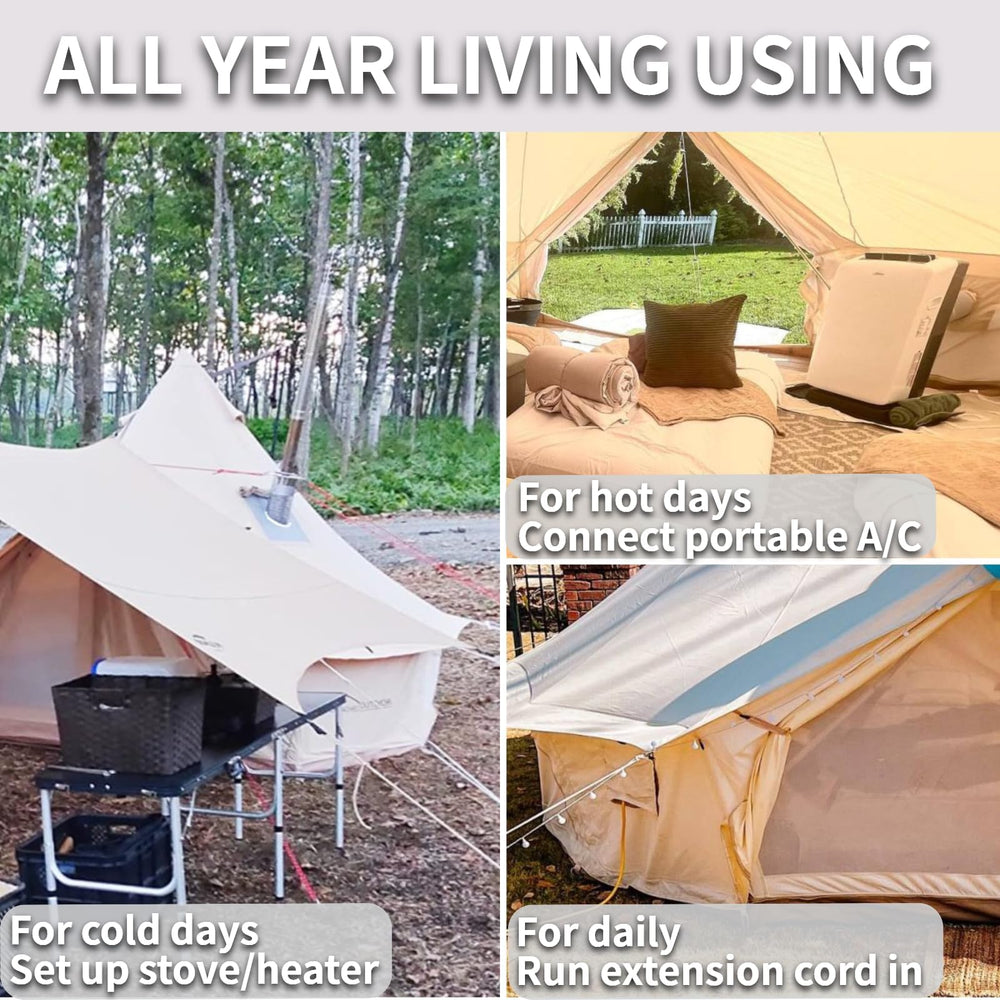 DANCHEL OUTDOOR 4-season stove jack supports year-round camping setups.