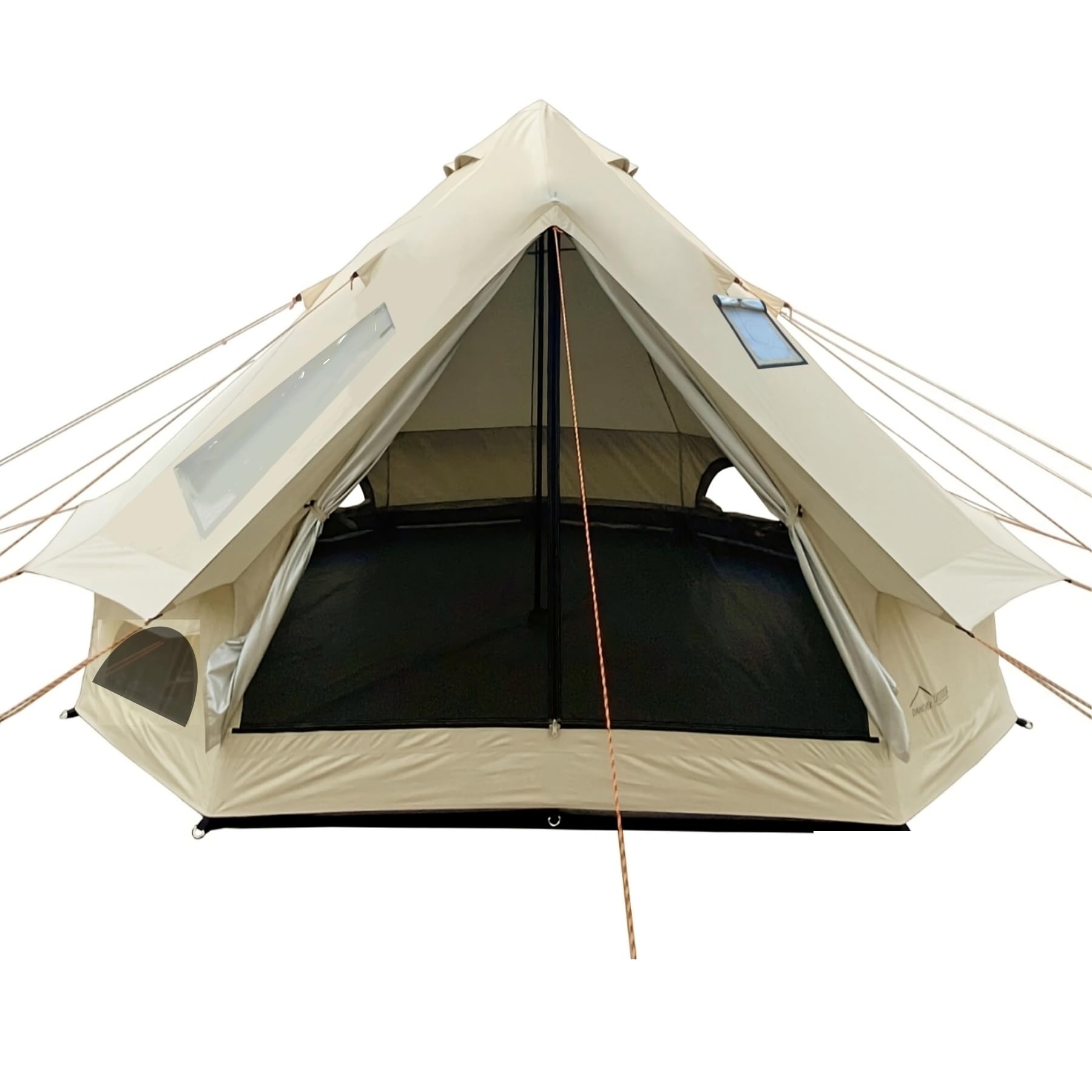 DANCHEL OUTDOOR B2I inflatable tent front view showing spacious interior for 1-3 campers.