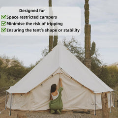 DANCHEL OUTDOOR short poles boost bell tent stability and wind resistance.