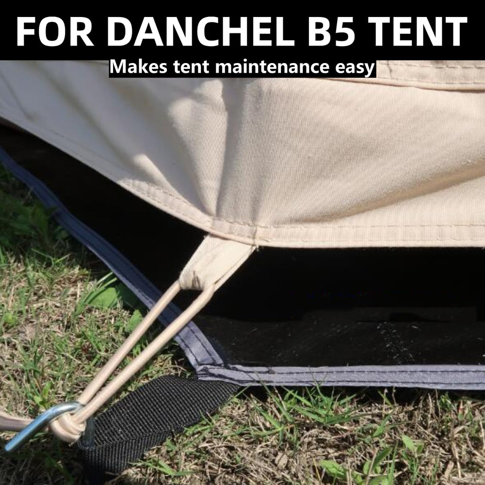 DANCHEL OUTDOOR easy-pitch footprint with buckles enables quick bell tent setup.