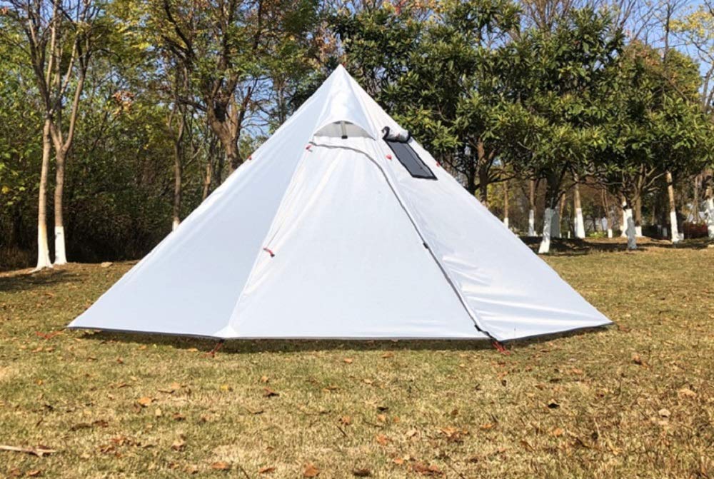 DANCHEL OUTDOOR packaging contents include tent, stove jack, pegs, ropes.