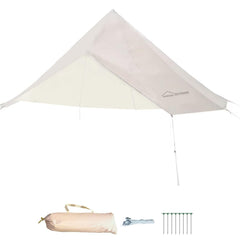 DANCHEL OUTDOOR rain fly over bell tent showing waterproof protection for a 6m structure