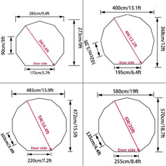 DANCHEL OUTDOOR ripstop 4mm 120GSM tarp adds durable underlay against sharp stones.