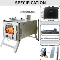 DANCHEL OUTDOOR S6 chimney assembly demonstrates quick setup during cold trips.
