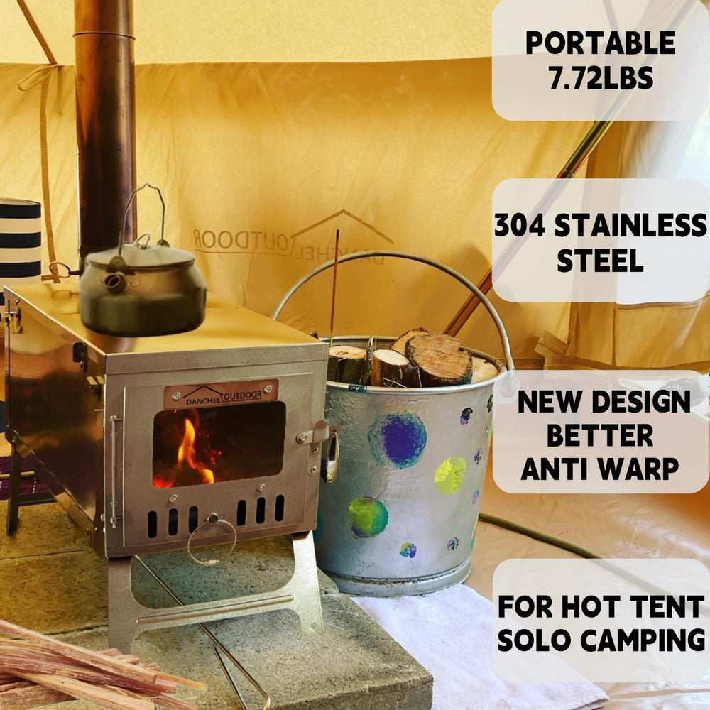 DANCHEL OUTDOOR S6 fire view highlights steady flame for quick meals.