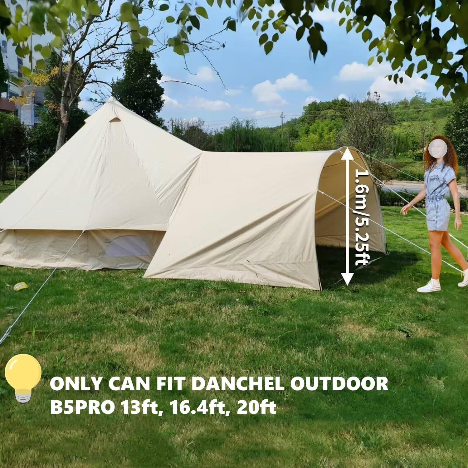 DANCHEL OUTDOOR spacious canopy measuring 6.5 by 8.9 feet for flexible use