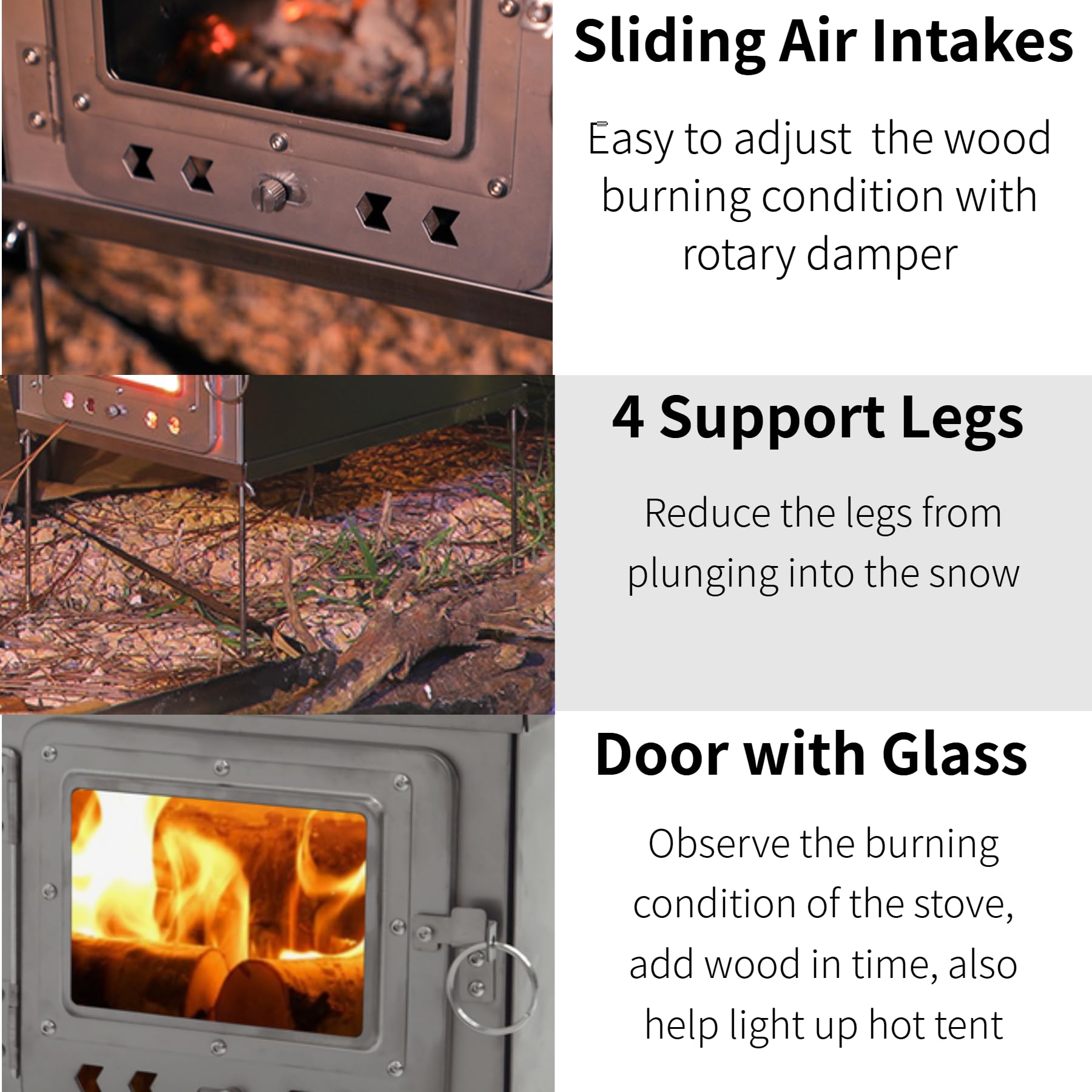 DANCHEL OUTDOOR T1 spark arrestor image highlighting safer campfire cooking.