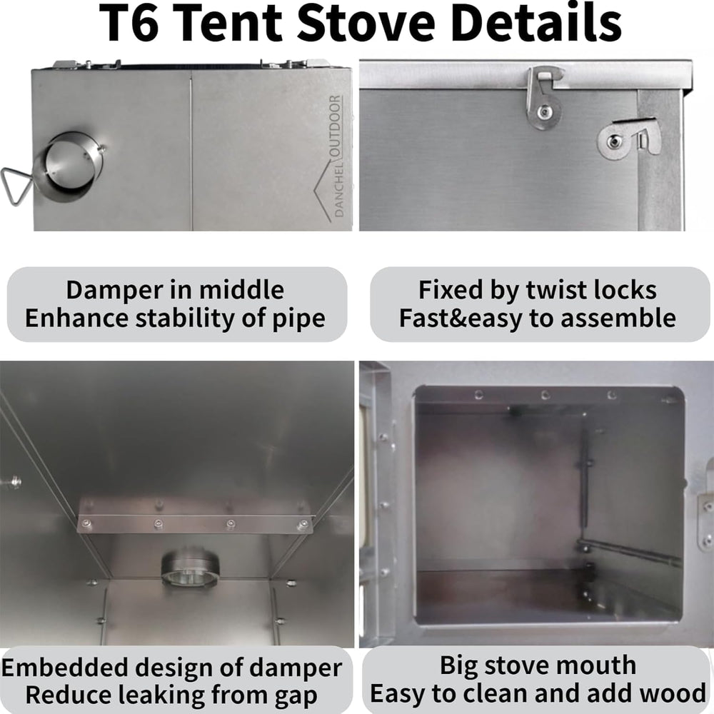 DANCHEL OUTDOOR T6 cooking setup ready for hot meals in the wild