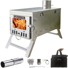 DANCHEL OUTDOOR T6 folded stove for easy backpacking and storage